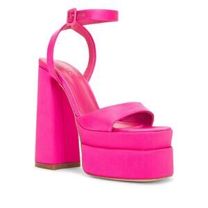 RAYE Casia Ankle Strap Platform in Hot Pink